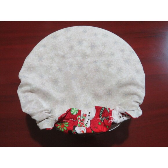 Kitchenaid Mixer Bowl Cover, Reversible, Christmas, Snowmen and Snowflakes - Picture 3 of 5